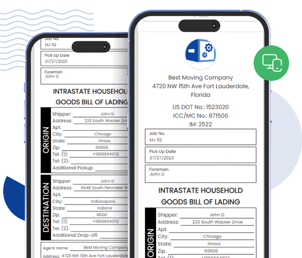 Prepare the BOL anywhere, using any device 