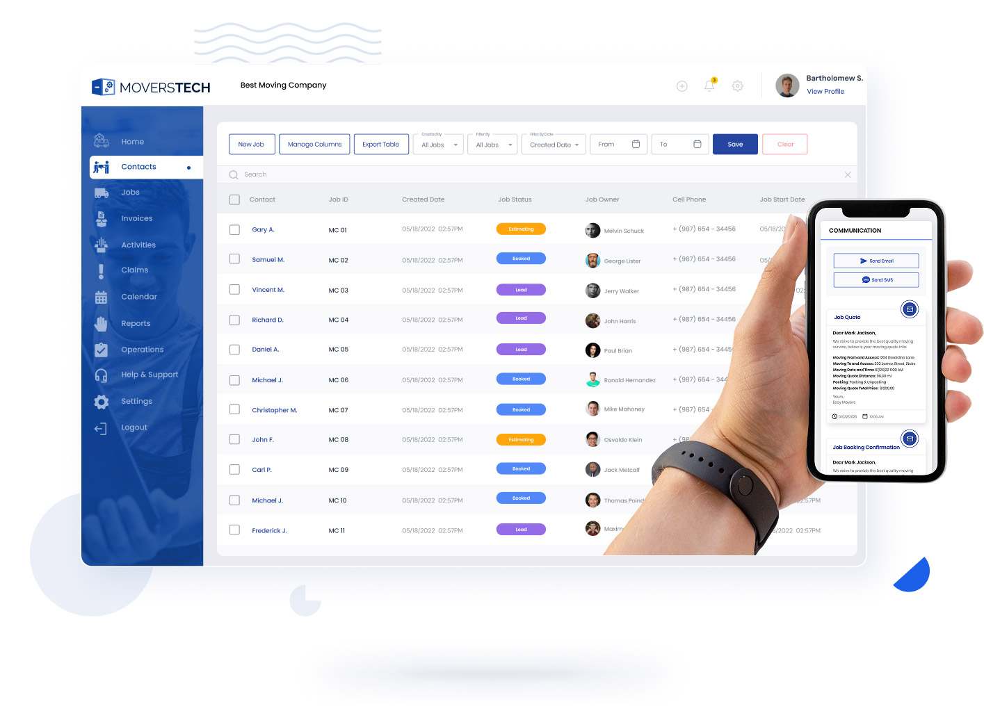 preview of crm app